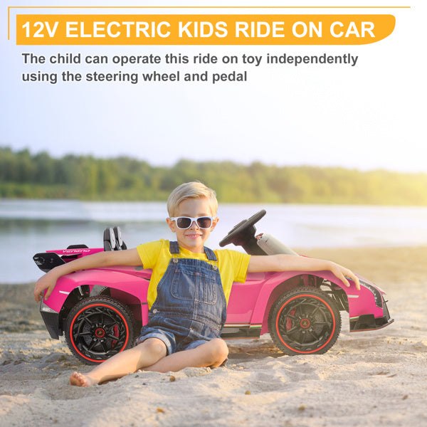LEADZM Dual Drive 12.00V 4.5AH Roadster With 2.4G Remote Control Rose Veneno
