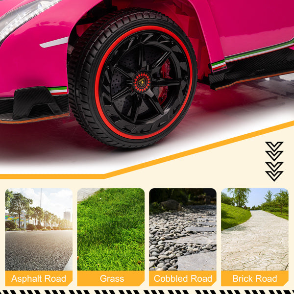 LEADZM Dual Drive 12.00V 4.5AH Roadster With 2.4G Remote Control Rose Veneno