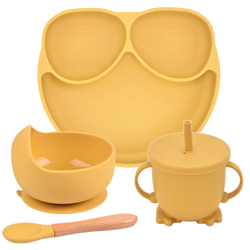 Smiley Face Silcone Plate Set