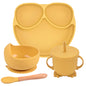 Smiley Face Silcone Plate Set