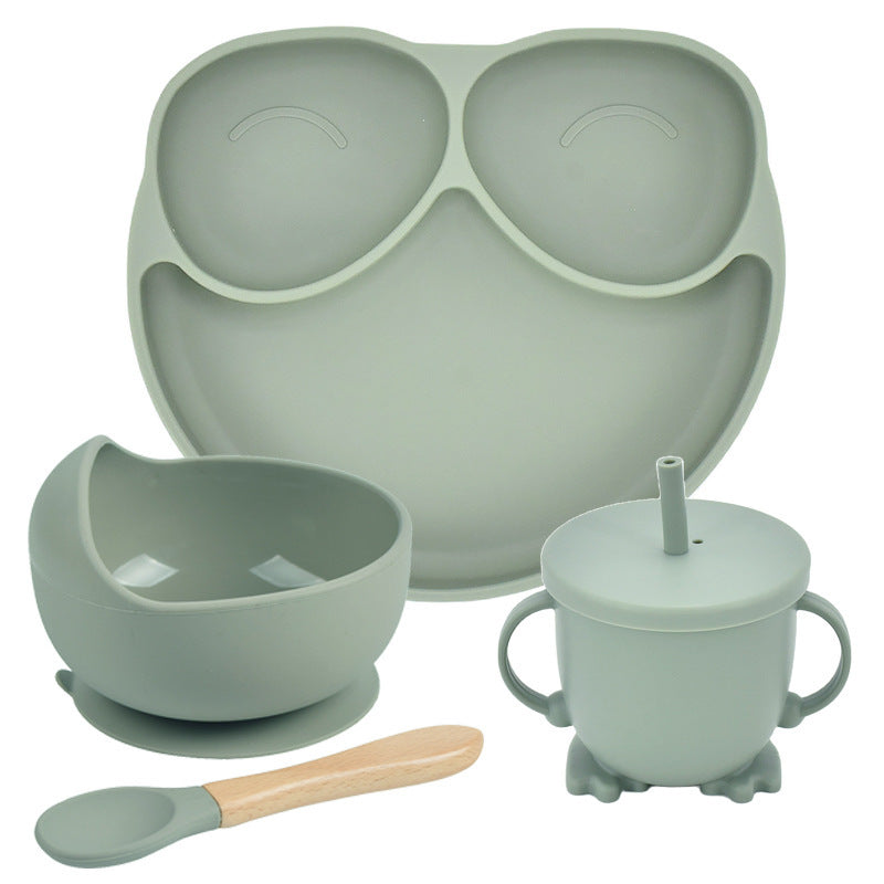 Smiley Face Silcone Plate Set