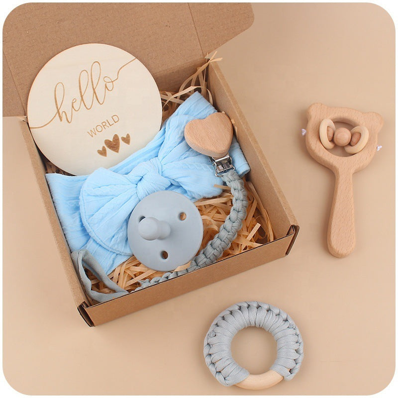 Nipple Clip Wood Teething Set