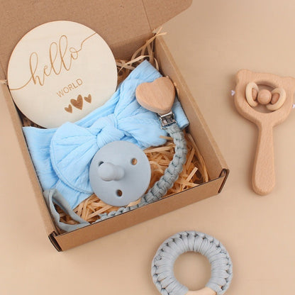 Nipple Clip Wood Teething Set