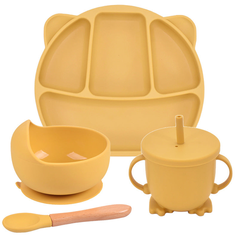 Smiley Face Silcone Plate Set