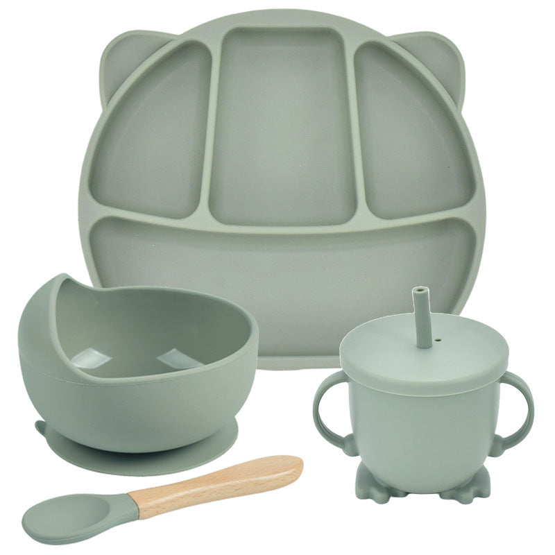 Smiley Face Silcone Plate Set