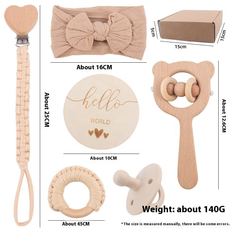 Nipple Clip Wood Teething Set