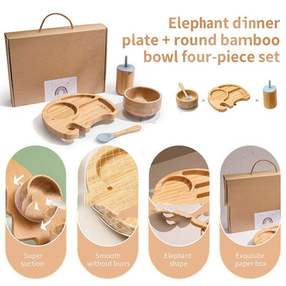 Elephant Bamboo Bowl Four-piece Set