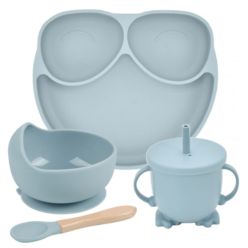 Smiley Face Silcone Plate Set