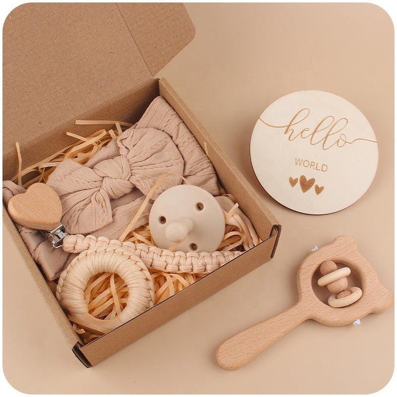 Nipple Clip Wood Teething Set