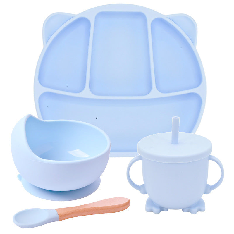 Smiley Face Silcone Plate Set