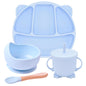 Smiley Face Silcone Plate Set