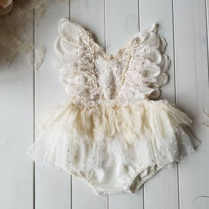 Lace Cream Romper