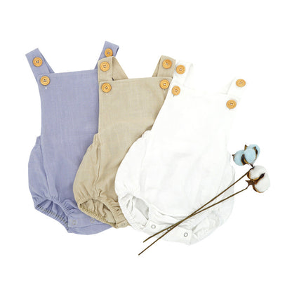 Solid Color Linen Bodysuit