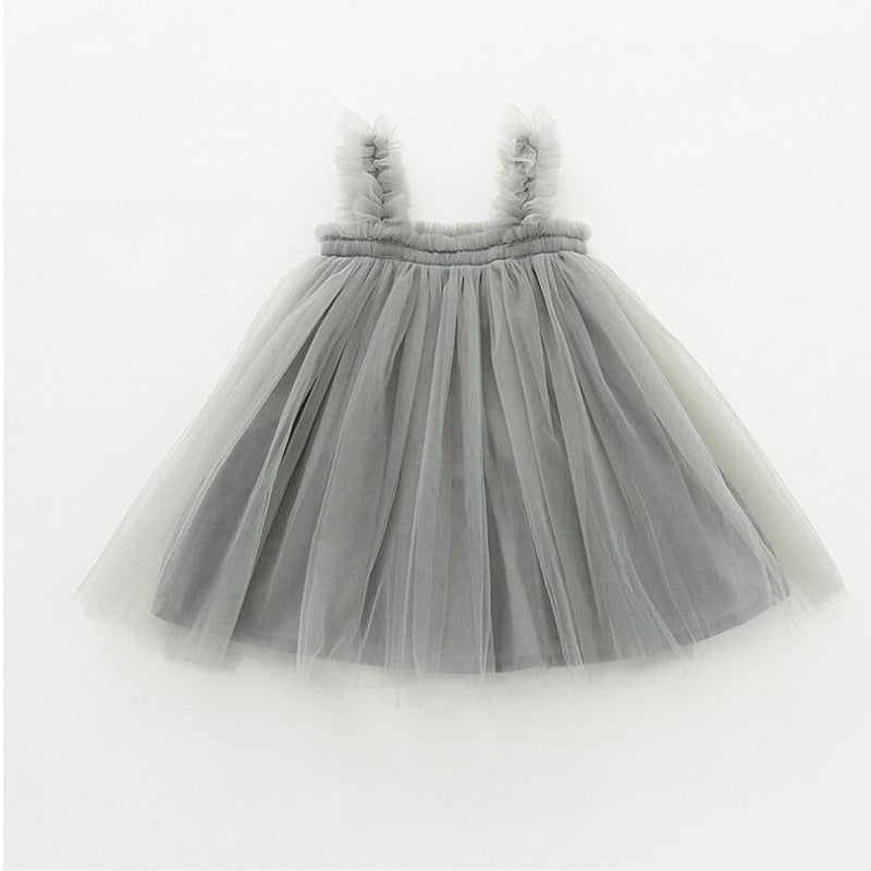 Children's Sling Dress Princess Tutu Skirt Mesh Skirt