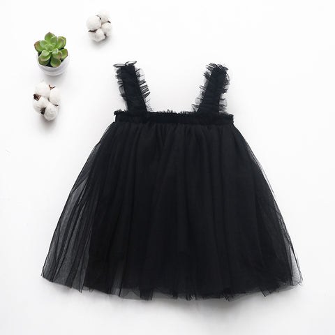 Children's Sling Dress Princess Tutu Skirt Mesh Skirt