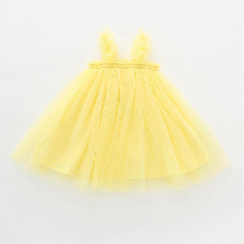 Children's Sling Dress Princess Tutu Skirt Mesh Skirt