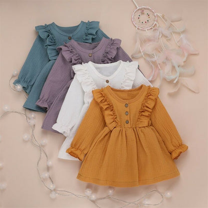 Dress Linen with Ruffle