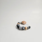 Gray Crochet Bum Pacifier Clip
