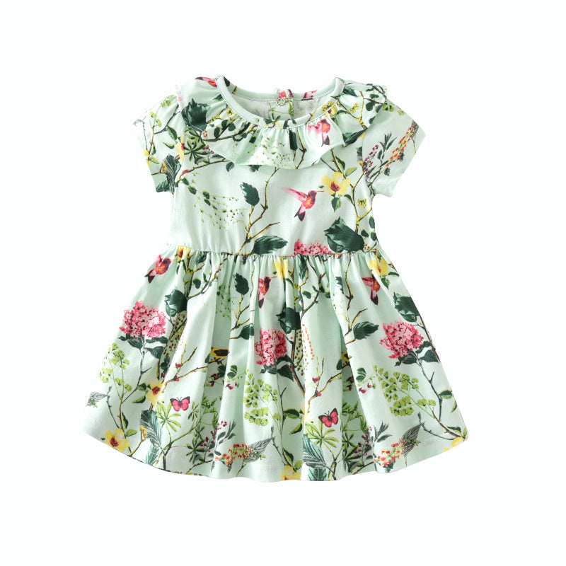 Children's Summer New Product, Baby Dress, Pure Cotton Baby Pastoral Skirt, Lovely Doll Skirt Set