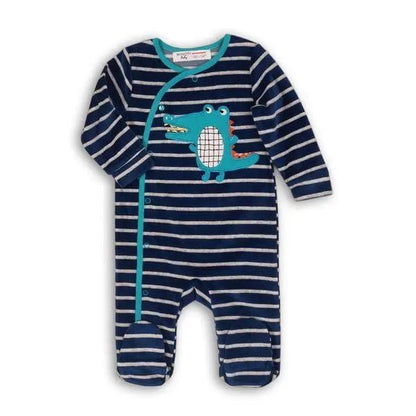 Dino Stripe Organic Onesie Funske