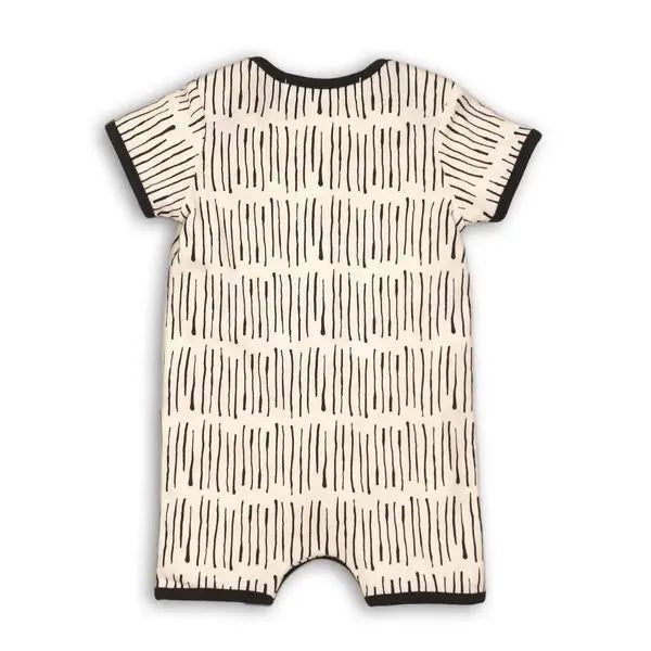 Short Black Lines Organic Romper Funske