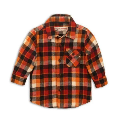 Toddler Orange Flannel Shirt Funske