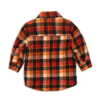 Toddler Orange Flannel Shirt Funske