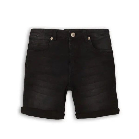 Toddlers Black Denim Short Funske