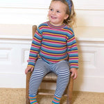 Navy Stripe Organic Leggings