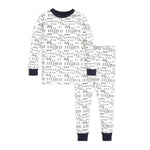 Cross Stitched w/ Solid Black Organic Boys Pajama