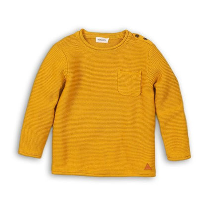 Deep Yellow Knitted Boys Sweater