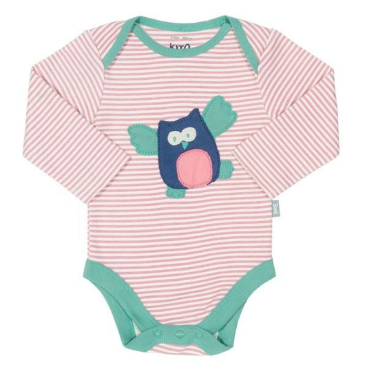 Organic Owl Stripe Onesie