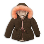 Brown Parka  Girls Jacket Trim Fur