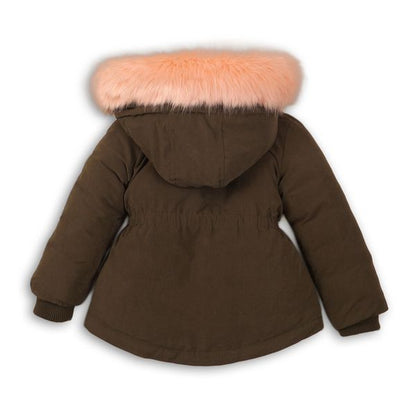 Brown Parka  Girls Jacket Trim Fur